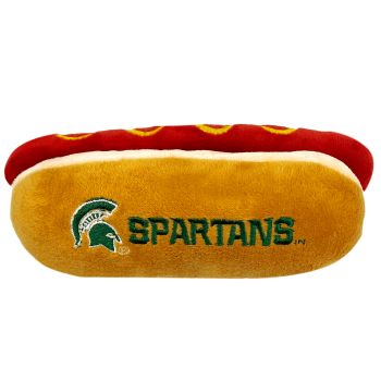 Michigan State- Plush Hot Dog Toy